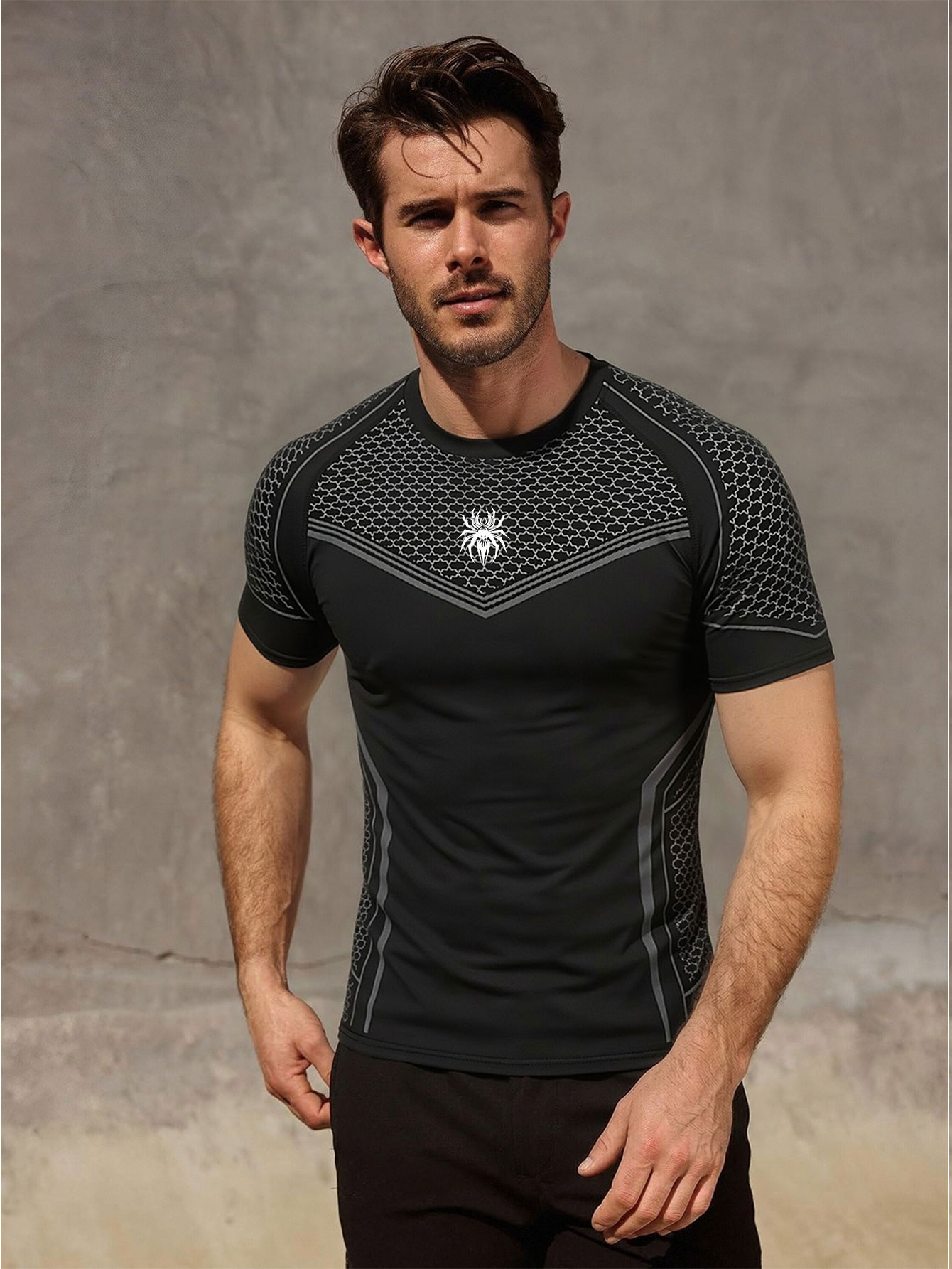 Gym Hub Printed Men's Compress - Outdoor Sport.Hub 评论和价格