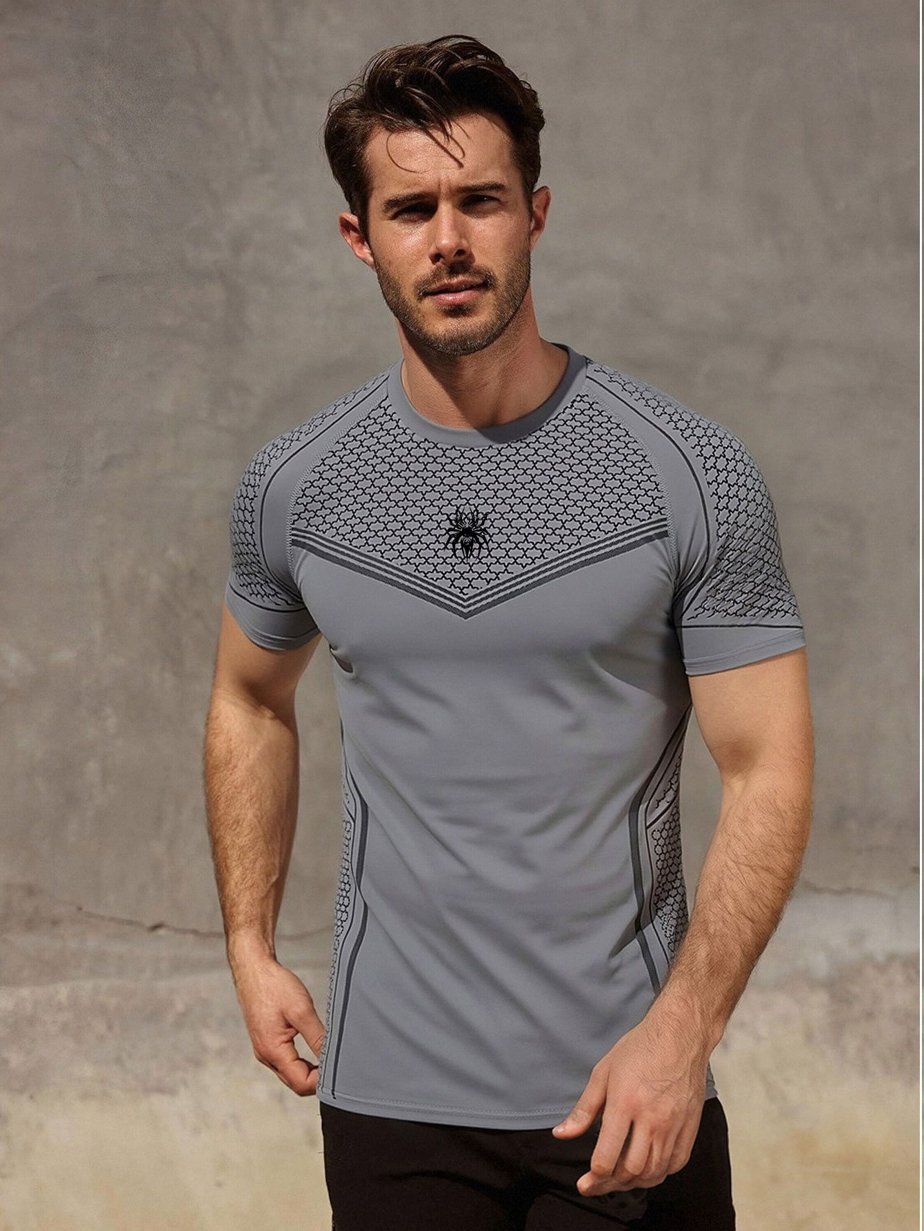 Gym Hub Printed Men's Compress - Outdoor Sport.Hub 评论和价格