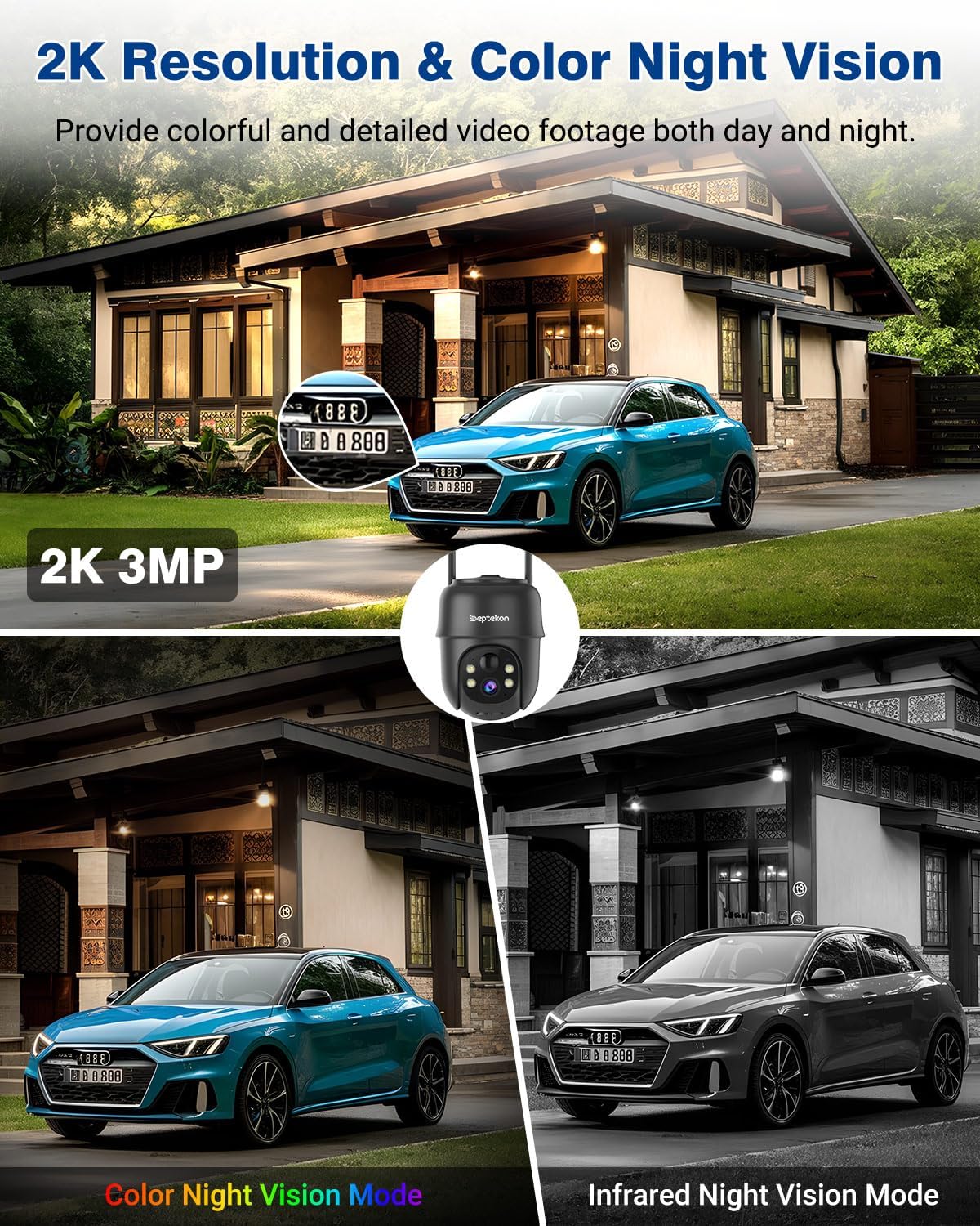 2K Solar Wireless Outdoor Secu - Outdoor Spotlight 评论和价格